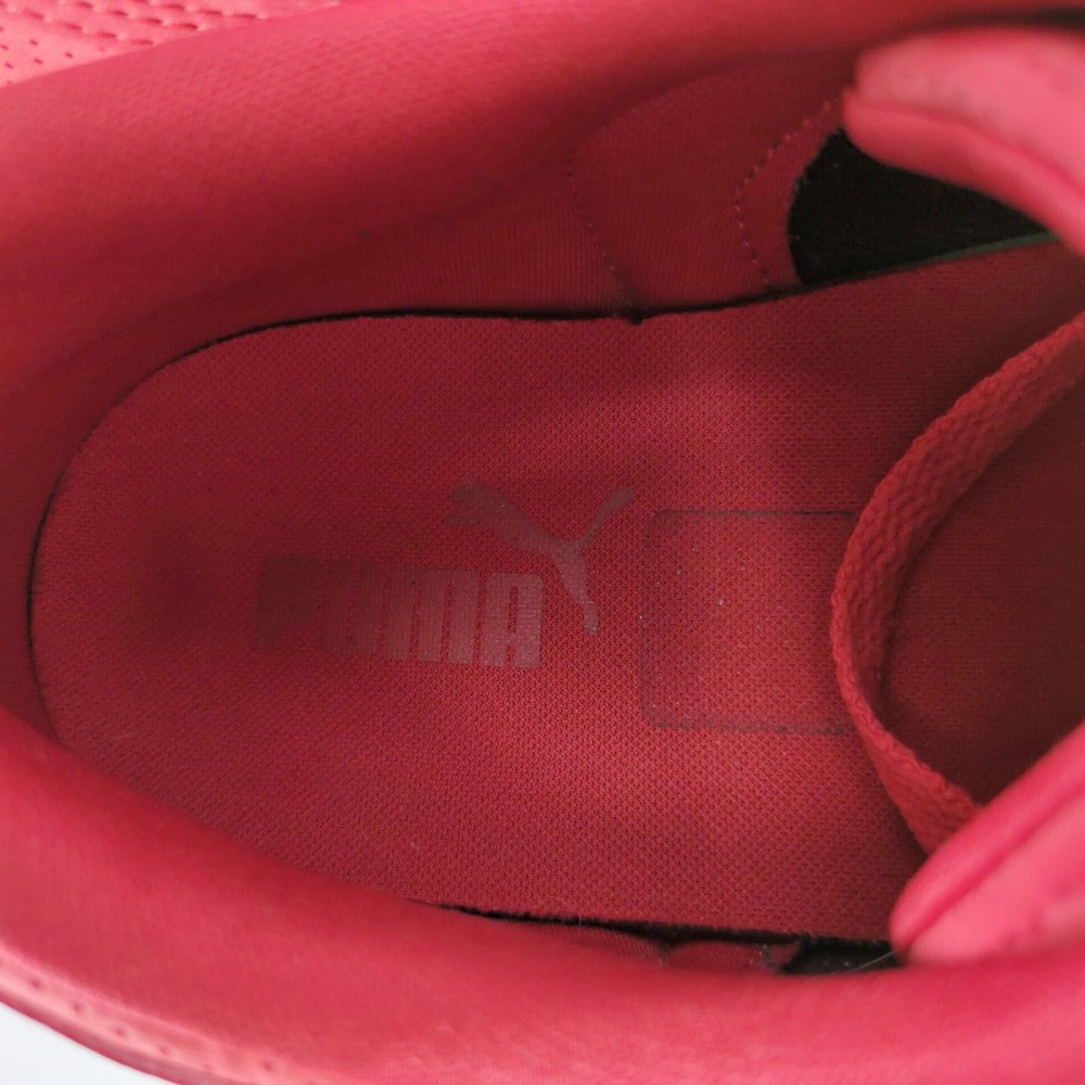 Puma Suede Courtside Perf Red Mens 8.5 Monochrome Perforated Sneakers 360983 02 - Picture 8 of 10